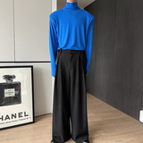 早春个性百搭高领堆堆领垫肩长袖高饱和四色打底衫男女T0389P55，男装T恤，电商C219