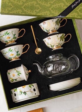 CANSHUO山茶花语花茶具套装