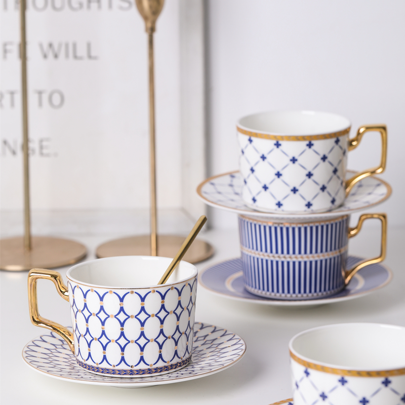咖啡杯碟套装高颜值欧式轻奢骨瓷咖啡杯杯子高档精致英式下午茶具