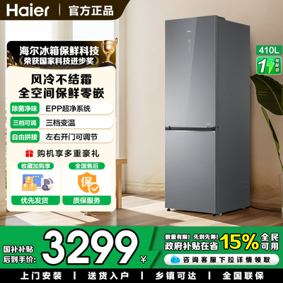 海尔零嵌电冰箱410升两门对开门