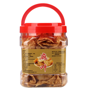 油炸麻叶子罐装蕉叶子馓子麻油散子金丝休闲零食安徽阜阳临泉特产