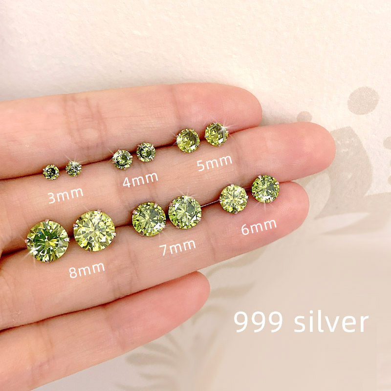 银耳钉女999纯银一粒简约耳骨钉