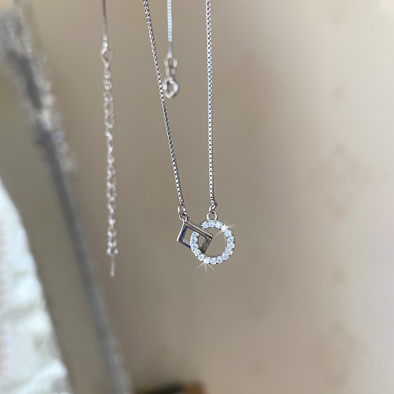 925纯银项链女夏季2022年新款2021轻奢小众设计感配饰高级锁骨链