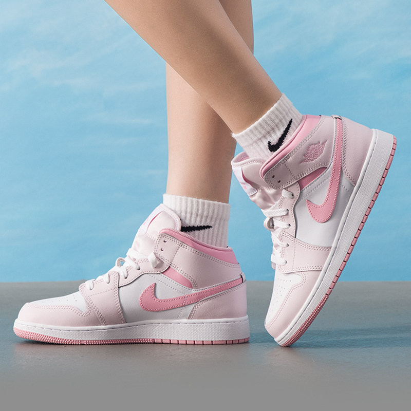 耐克AJ1冬季新款粉色实战篮球鞋青少年女鞋学生训练板鞋,运动鞋new,运动休闲鞋,淘宝优惠券,粉丝福利购,淘宝优惠卷