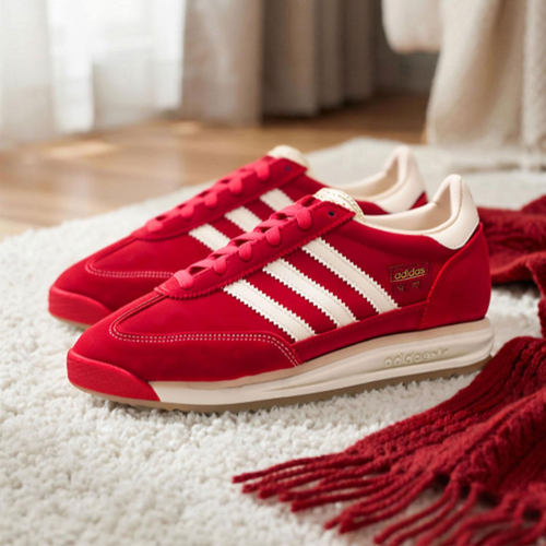 阿迪达斯男鞋女鞋新年款红色德训鞋25冬季婚鞋运动鞋休闲鞋JQ9823