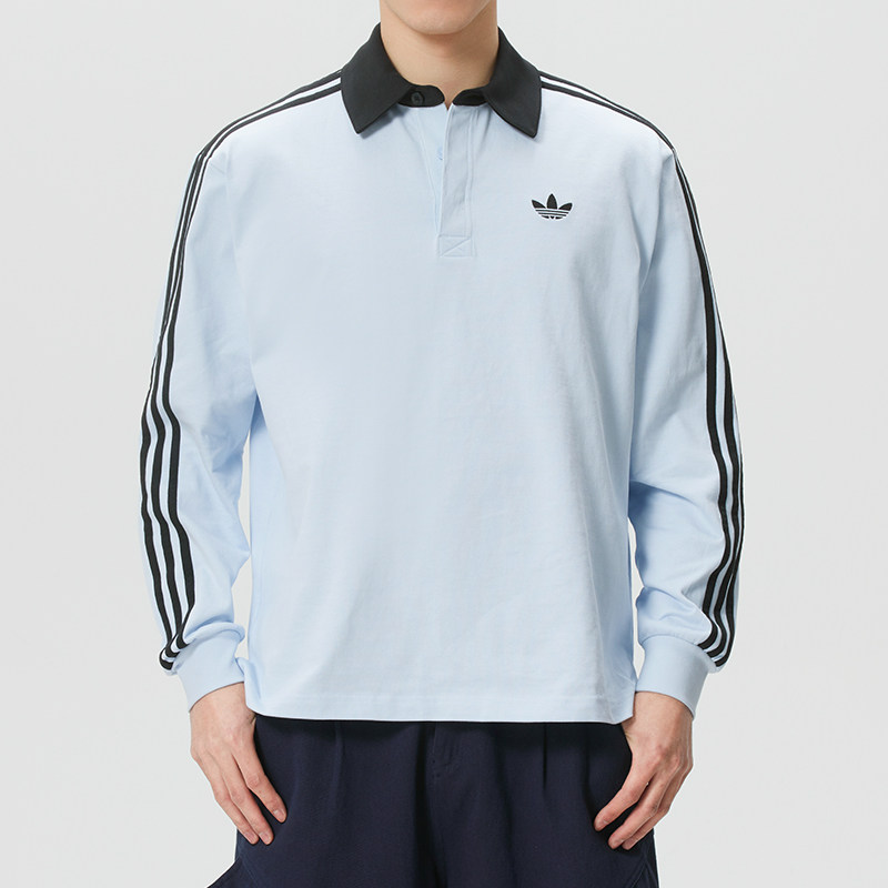 阿迪达斯（adidas）三叶草男装 2026春季新款POLO衫长袖T恤运动服,运动服/休闲服装,运动POLO衫,淘宝优惠券,粉丝福利购,淘宝优惠卷
