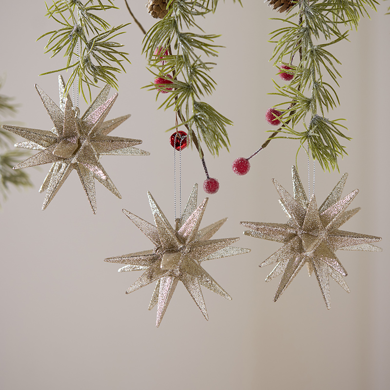 圣诞树装饰亚克力爆炸星异形挂件