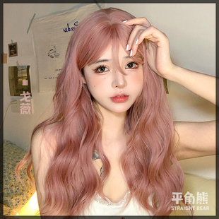 戈薇 jk全头套 甜美新款 平角熊假发女网红日常长卷发lolita夏季