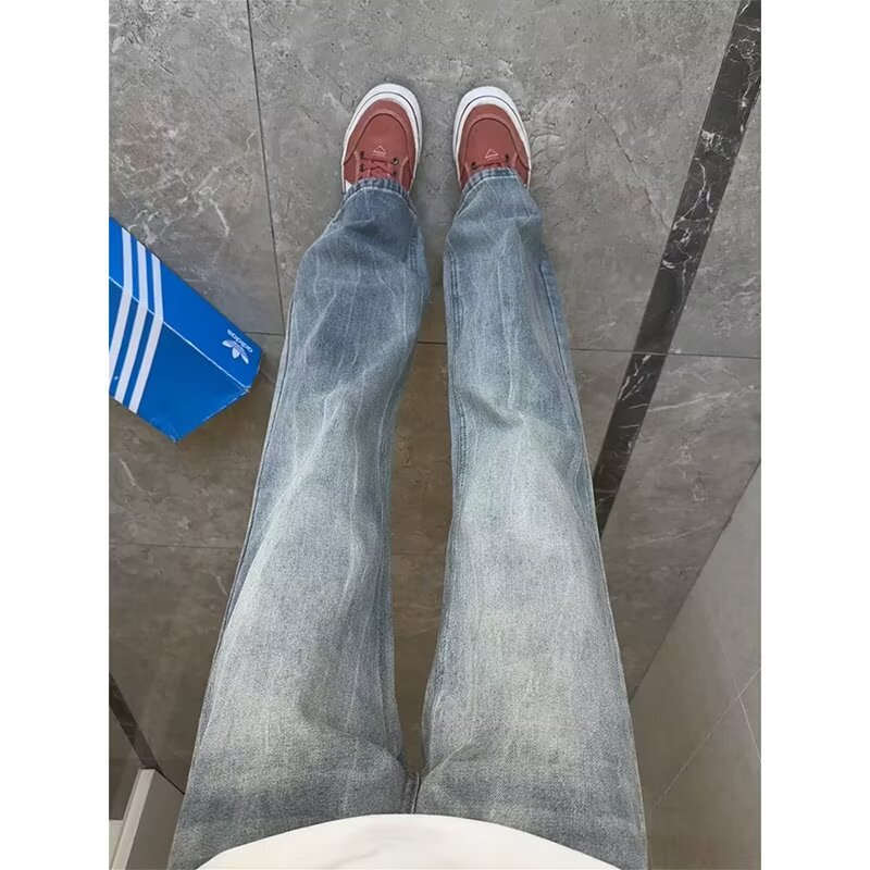 闪电竹节纹牛仔裤男夏季薄款