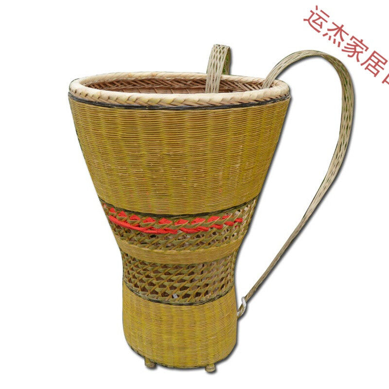 新品定制手工竹编精品背篓宝宝小背篓竹椅餐椅采摘篓竹筐背袋舞蹈