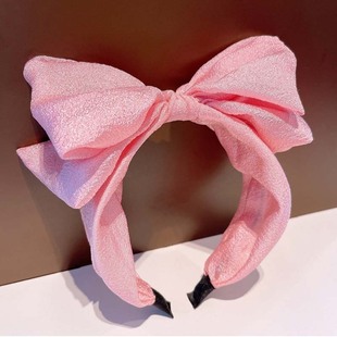 网红同款超大蝴蝶结发箍韩国高级感宽边发窟甜美高颅顶发捆头饰女