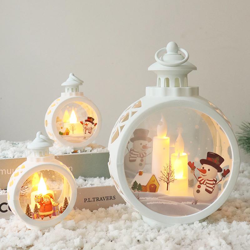 Christmas decoration led candle light portable hanging light