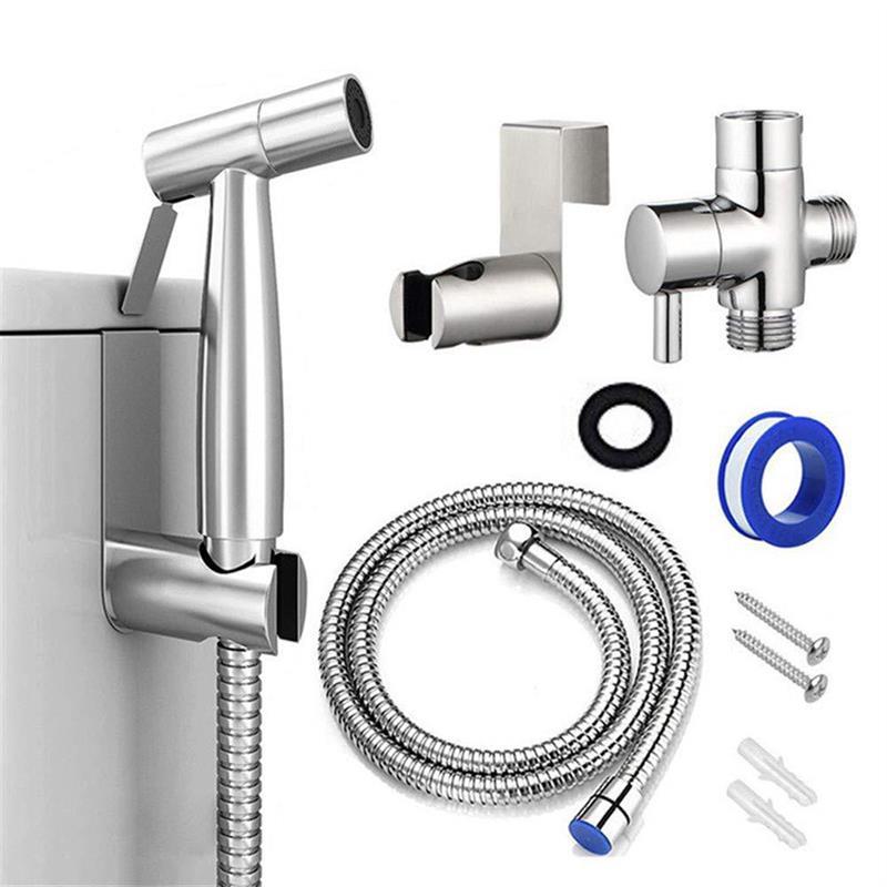 Black Bidet Faucet Hand Protable Toilet Bidet Sprayer Stainl