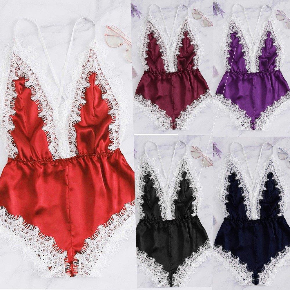 New sexy lingerie home sexy lace sling oily cloth jumpsuit