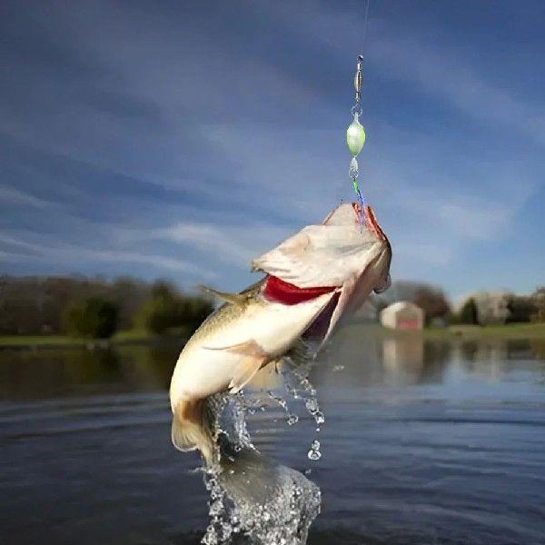 5Pcs Twisted Metal Fishing Lures Jigging Baits 360 Degree