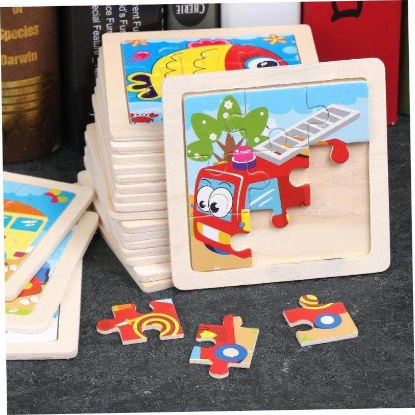 9 pieces of wooden childrens jigsaw puzzle toy baby toys