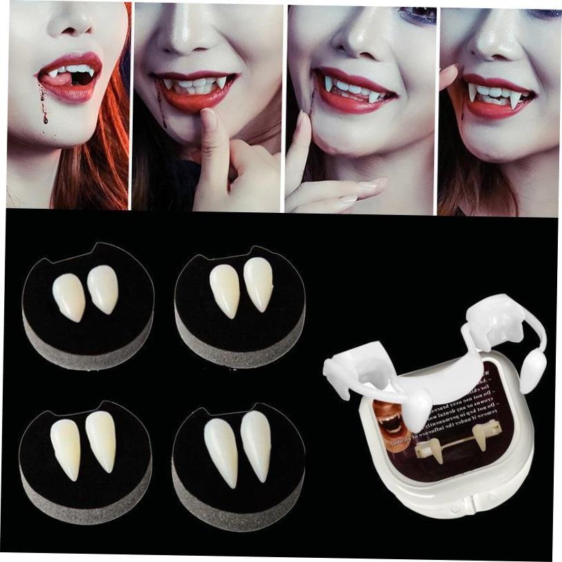 Halloween Fake Teeth Cosplay Vampire Fangs Retractable Teet