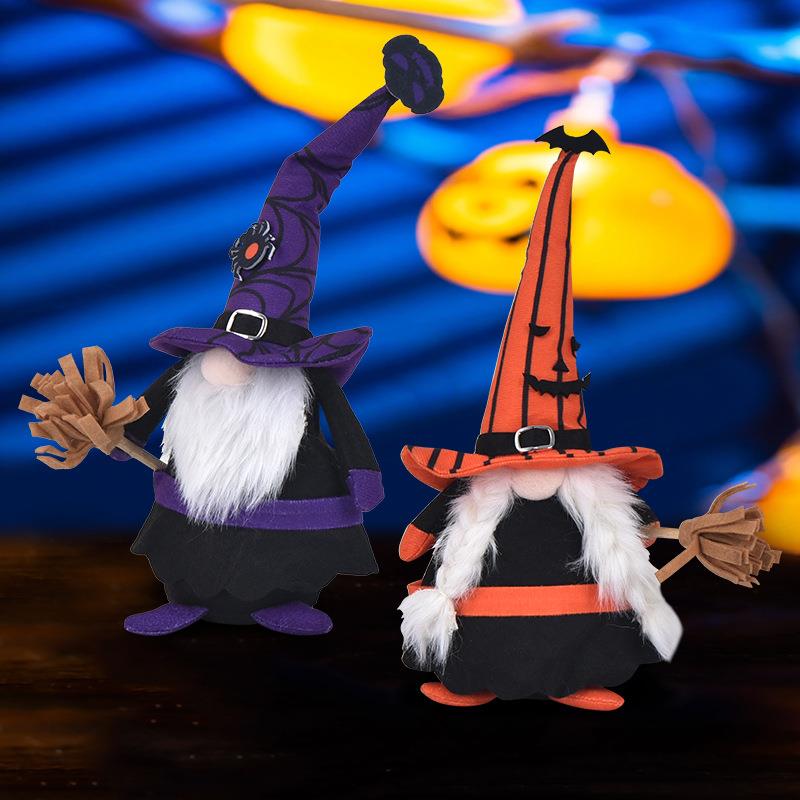 3pcs Halloween decorat Goblin old man window display figures