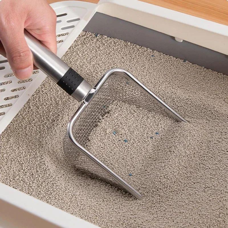 Pet cleaning tool metal aluminum alloy cat litter scoop stai