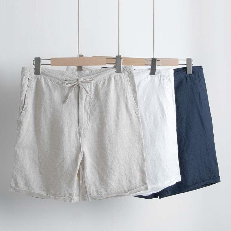 Linen Summer Beach Casual Shorts Men