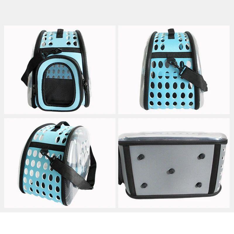 Transparent Foldable Outdoor Pet Travel Carrier Bag for Dog