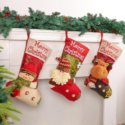 Large Christmas Socks Decorative Pendant Gift Bag 圣诞袜大号