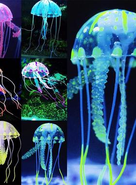 Fluorescent Artificial Jellyfish for Aquarium Fish Tank Deco