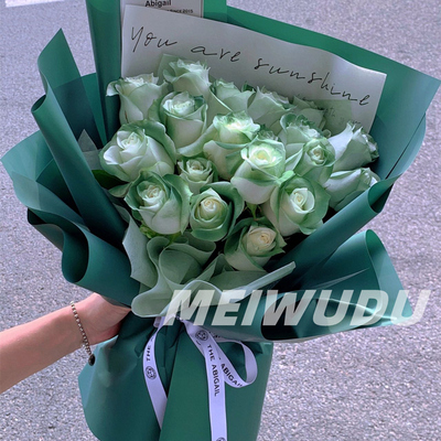 苏格兰渐变绿玫瑰花束鲜花速递同城上海北京广州杭州生日配送花店