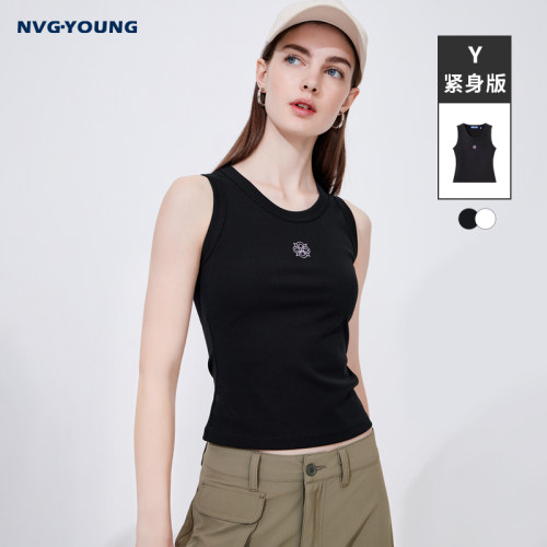 意大利小帆船黑色吊带背心