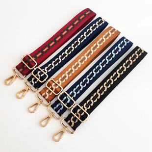 女包肩带配件包带链条纹彩色宽肩带单肩斜挎背带加长跨包带布带子