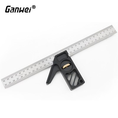 活动角度尺不锈钢铝45度直角尺钢尺子组合角尺直角拐尺90度高精度