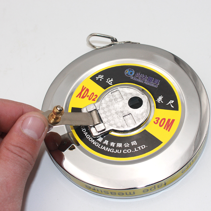 盒式盘尺50米钢卷尺30米高精度20米建筑工程刚卷尺不锈钢壳耐摔