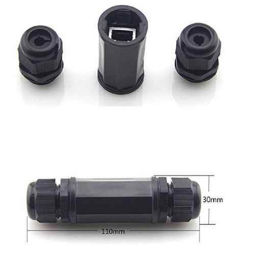 RJ45M22Z直通室内外网络线对接延长防雷防水连接器 以太网口接头