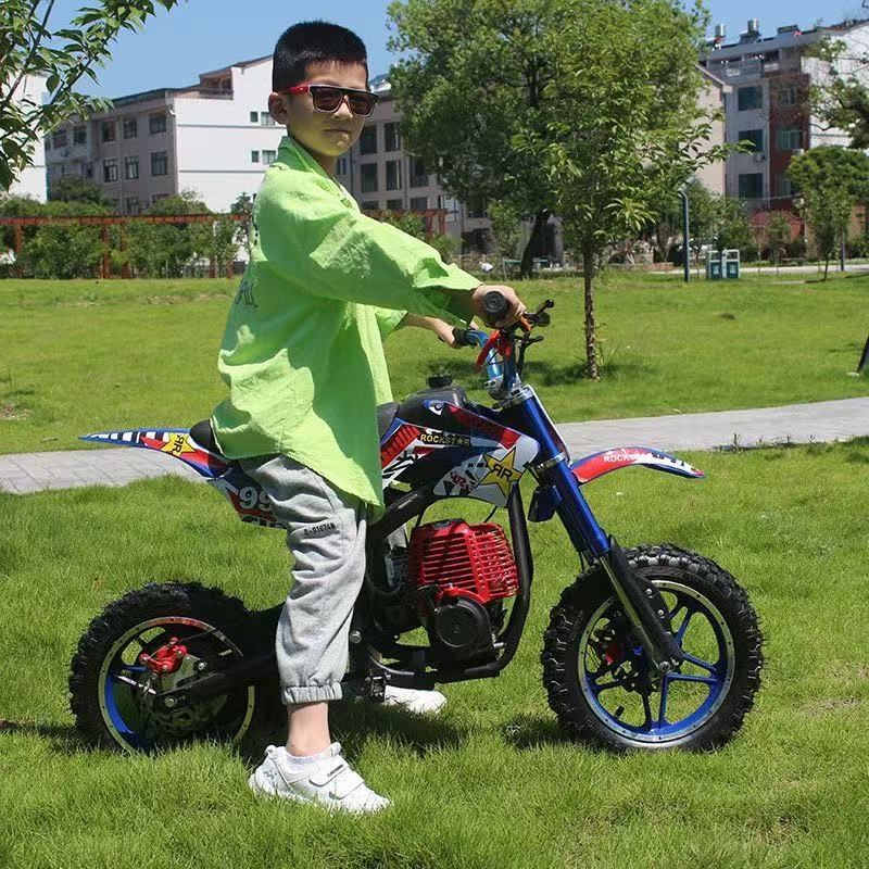小型摩托车儿童49CC迷你摩托车迷你小越野混合油汽油成