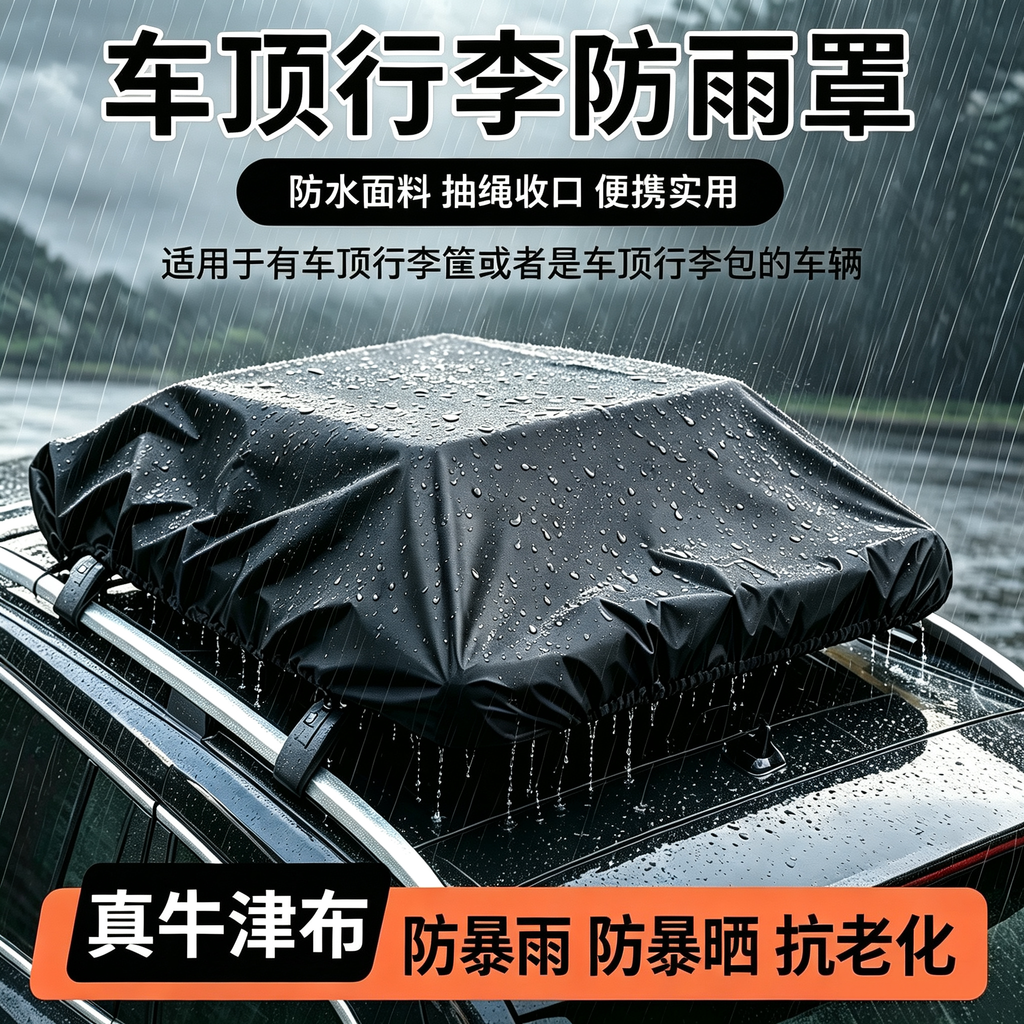 汽车顶行李架框防雨布加大加宽隔热遮盖篷布多功车顶行李箱防雨罩图片