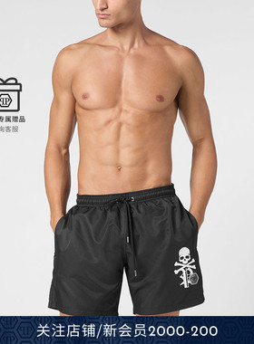 PHILIPP PLEIN 男士Skull&Bones休闲短裤