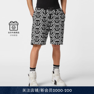 中裤 PHILIPP 运动裤 PP六边形慢跑短裤 PLEIN 男士