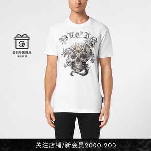 Stones PHILIPP 男士 Skull時(shí)尚 PLEIN 圓領(lǐng)T恤