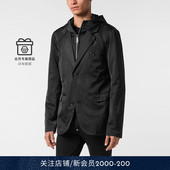 PLEIN 26春夏PP经典 徽标男士 PHILIPP 纯色假俩件西装 外套夹克连帽