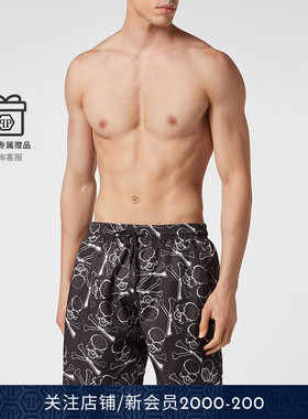 PHILIPP PLEIN 男士Skull&Bones泳裤