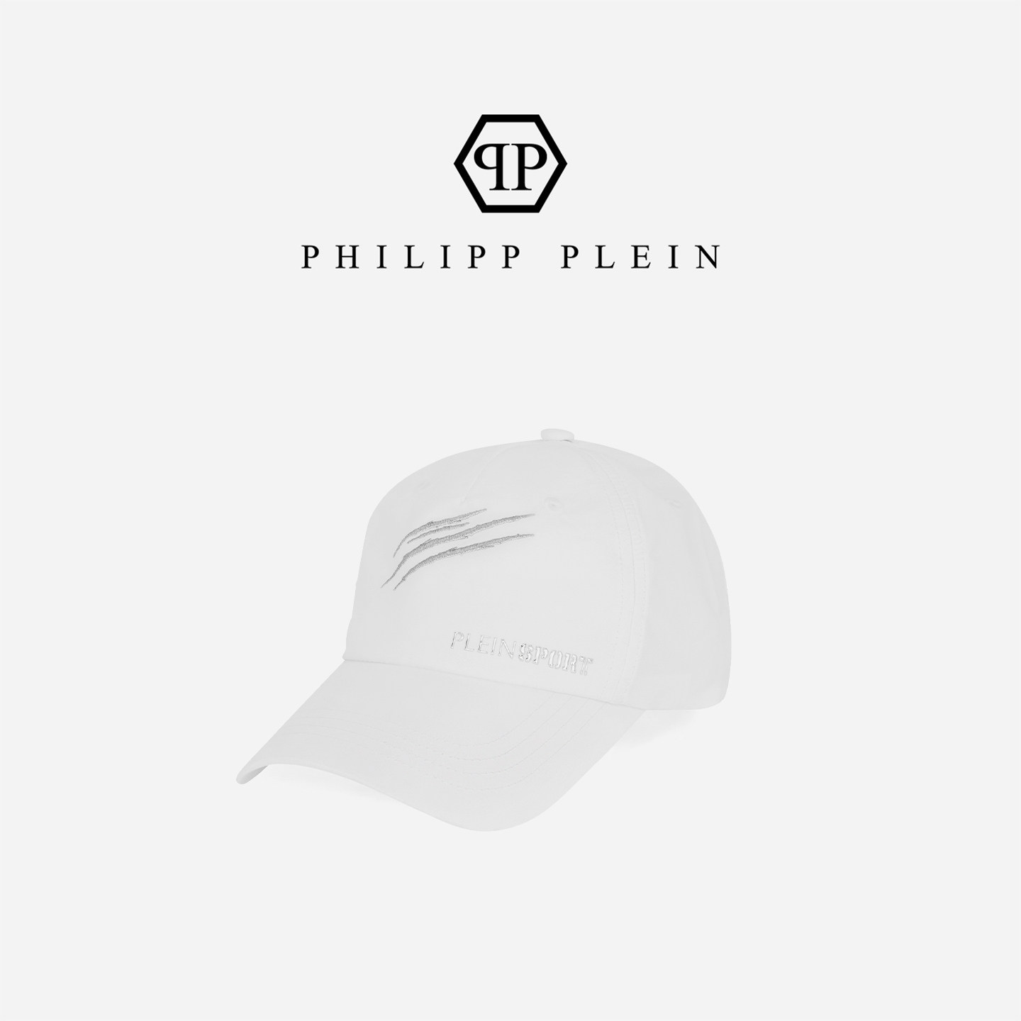 PHILIPP PLEIN 2026年男士帽子时尚棒球帽白色鸭舌帽PLEINSPORT