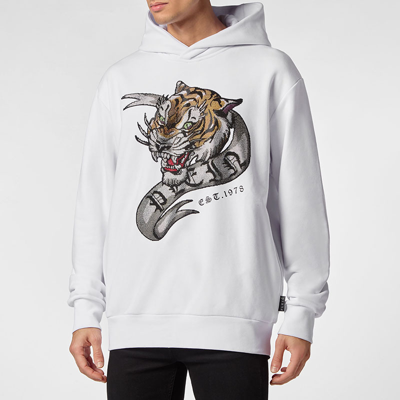 PHILIPP PLEIN 男士Crystal Tattoo连帽卫衣