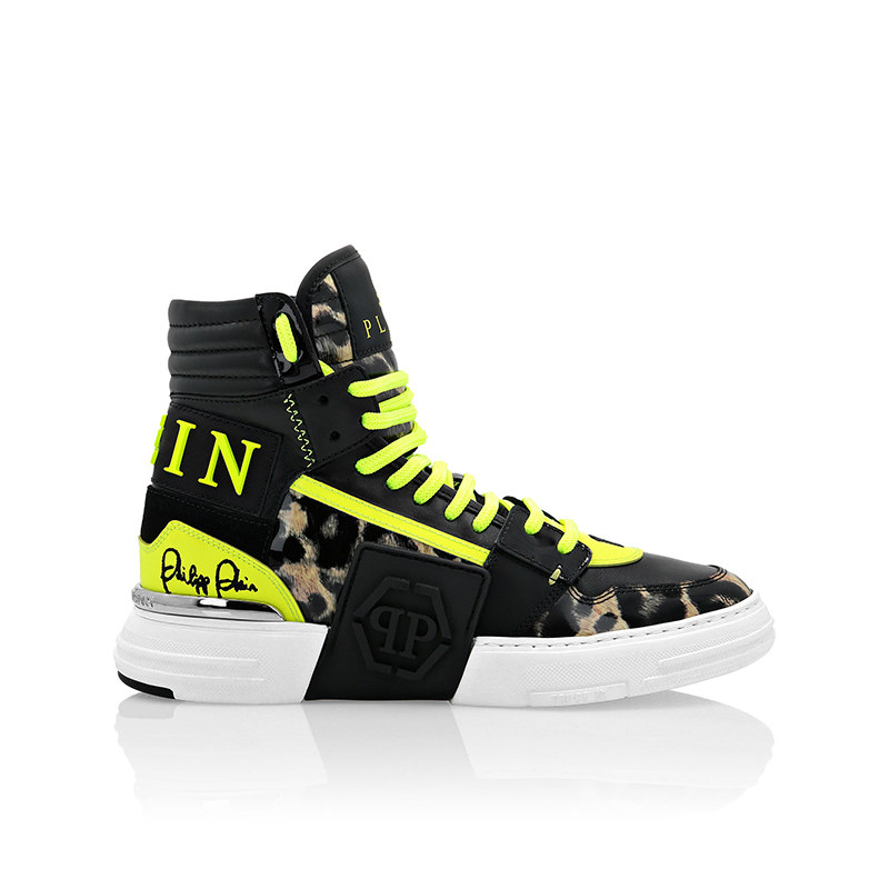 PHILIPP PLEIN 女士豹纹高帮运动鞋