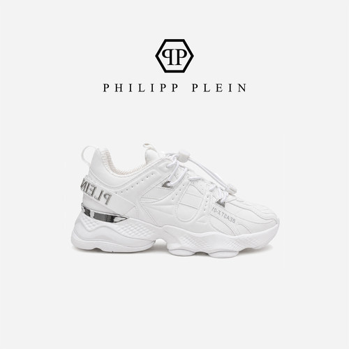 PHILIPP PLEIN 2026男士厚底老爹鞋免系鞋带休闲运动鞋PLEINSPORT