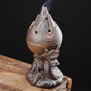 龙鼎盘香香炉家用室内沉香熏香炉檀香用品香薰炉安神茶道摆件