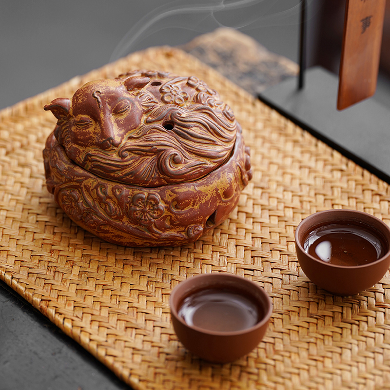 香薰炉陶瓷创意九尾狐狸盘香炉