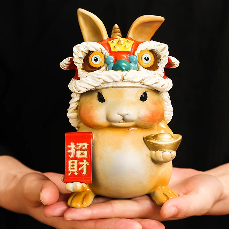 《醒狮兔》彩铜吉祥物十二生肖图片