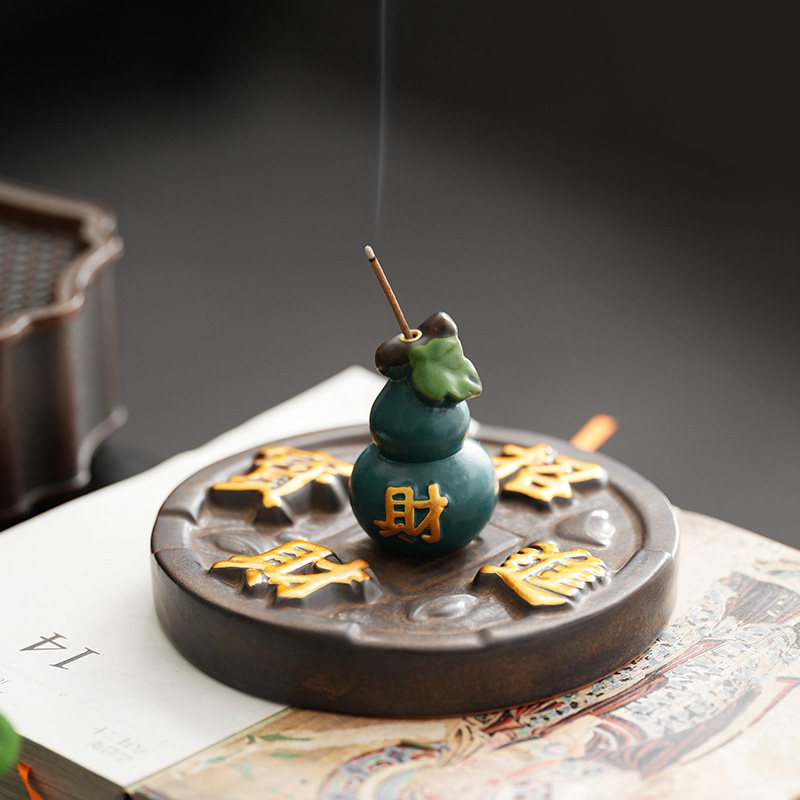 国风七色小葫芦香插摆件香炉香座茶台桌面香薰摆件家用室内香插,节庆用品/礼品,线香,淘宝优惠券,粉丝福利购,淘宝优惠卷