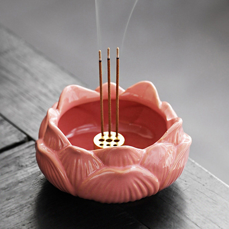 莲花祭祀佛具香炉陶瓷家用供佛香薰炉檀香盘香插炉茶道室内供奉,节庆用品/礼品,线香,淘宝优惠券,粉丝福利购,淘宝优惠卷