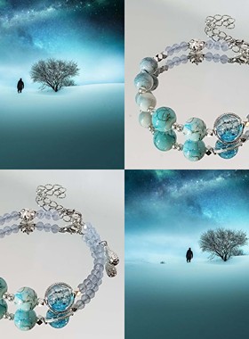 MOUN LAKKE/星河-原创设计龙纹瓷珠手链女转运珠轻奢小众精致手串